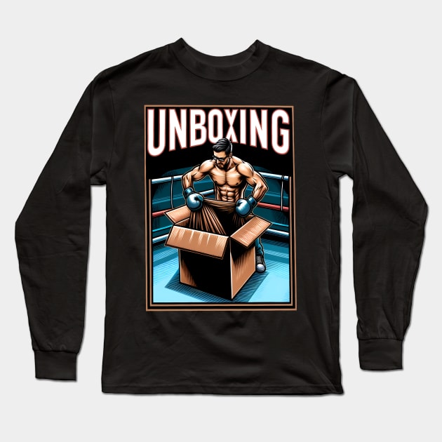 Funny Boxing - Unboxing - Social Media Content Contact Sport Long Sleeve T-Shirt by Shirt for Brains